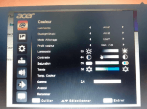 Luminosité Acer H6517ABD